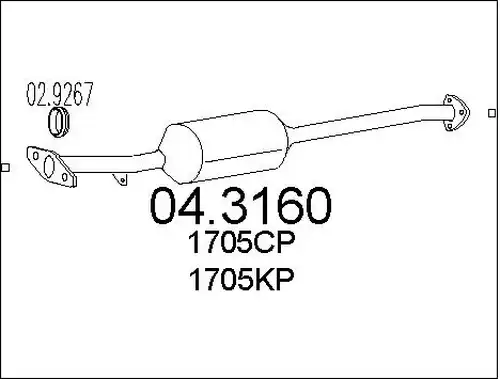 катализатор MTS 04.3160
