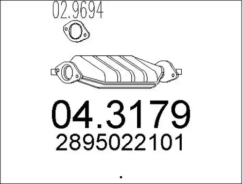 катализатор MTS 04.3179