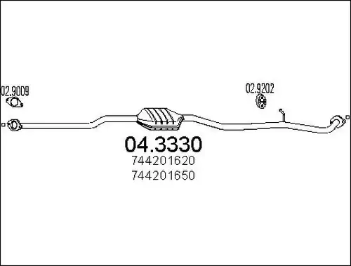 катализатор MTS 04.3330