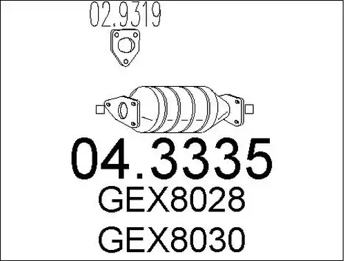 катализатор MTS 04.3335