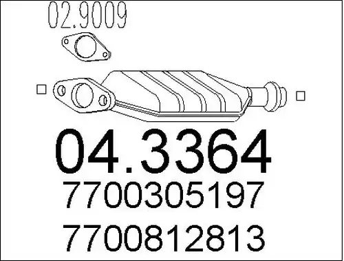 катализатор MTS 04.3364