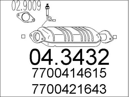 катализатор MTS 04.3432