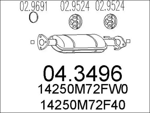 катализатор MTS 04.3496