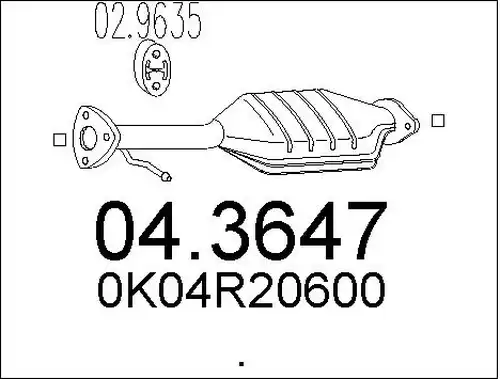 катализатор MTS 04.3647