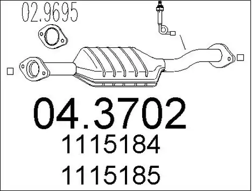 катализатор MTS 04.3702