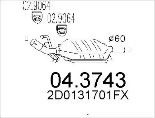 катализатор MTS 04.3743