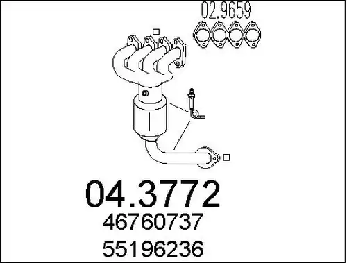 катализатор MTS 04.3772