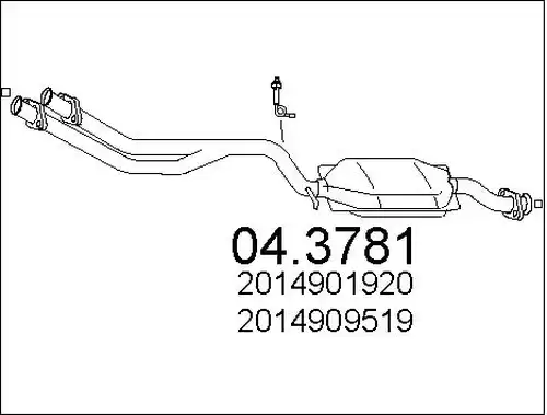 катализатор MTS 04.3781