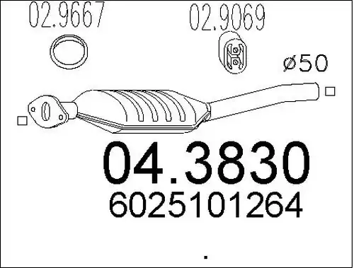 катализатор MTS 04.3830