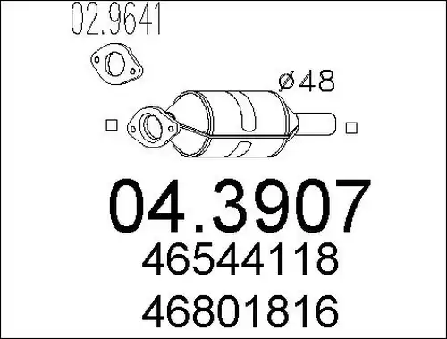 катализатор MTS 04.3907