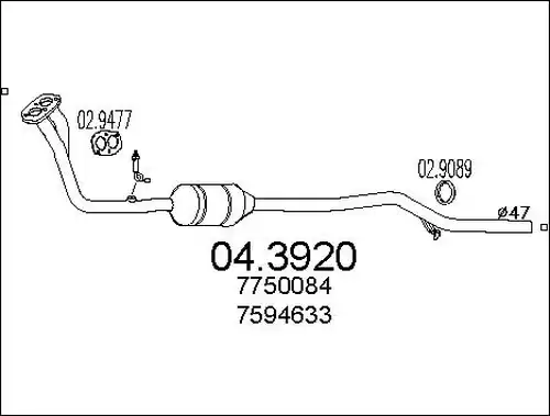 катализатор MTS 04.3920