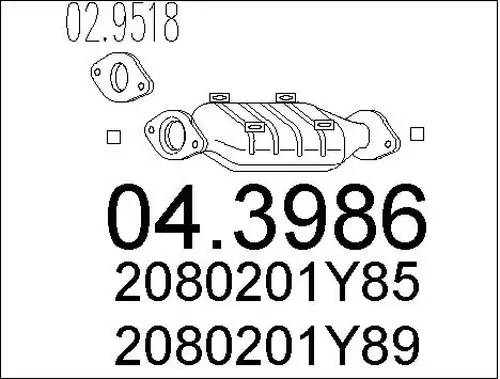 катализатор MTS 04.3986