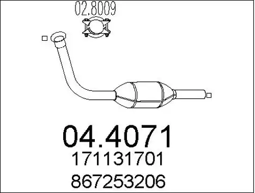 катализатор MTS 04.4071