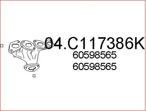 изпускателна тръба MTS 04.C117386K