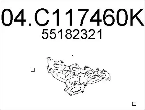 изпускателна тръба MTS 04.C117460K