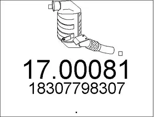 филтър за сажди/твърди частици, изпускателна система MTS 17.00081