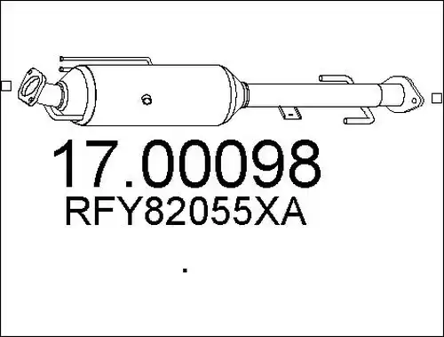 филтър за сажди/твърди частици, изпускателна система MTS 17.00098