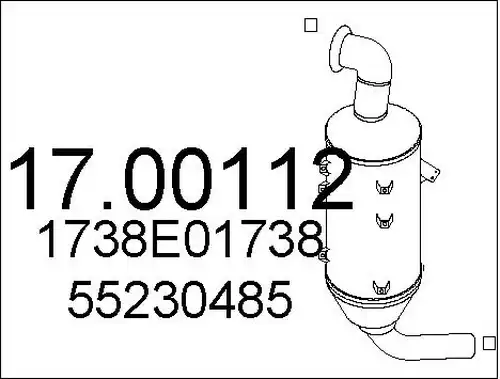 филтър за сажди/твърди частици, изпускателна система MTS 17.00112