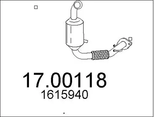 филтър за сажди/твърди частици, изпускателна система MTS 17.00118