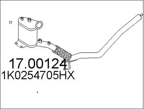 филтър за сажди/твърди частици, изпускателна система MTS 17.00124