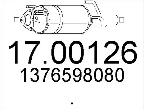 филтър за сажди/твърди частици, изпускателна система MTS 17.00126