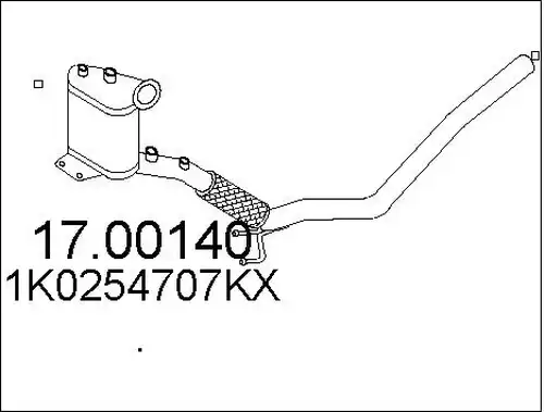 филтър за сажди/твърди частици, изпускателна система MTS 17.00140