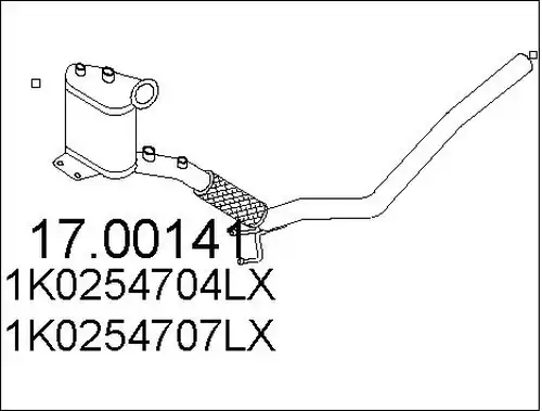 филтър за сажди/твърди частици, изпускателна система MTS 17.00141