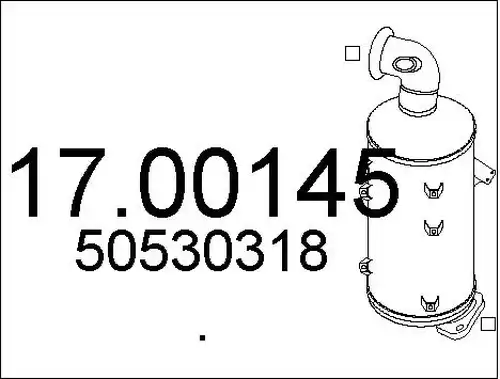 филтър за сажди/твърди частици, изпускателна система MTS 17.00145