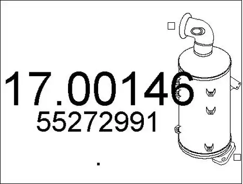 филтър за сажди/твърди частици, изпускателна система MTS 17.00146