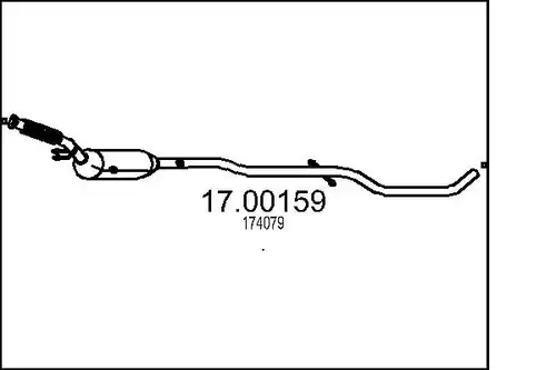 филтър за сажди/твърди частици, изпускателна система MTS 17.00159