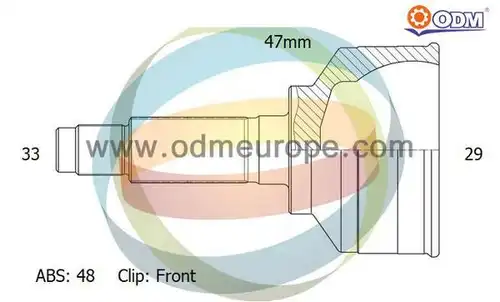 каре комплект, полуоска Multiparts 12-001362