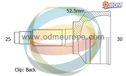 каре комплект, полуоска Multiparts 12-001923