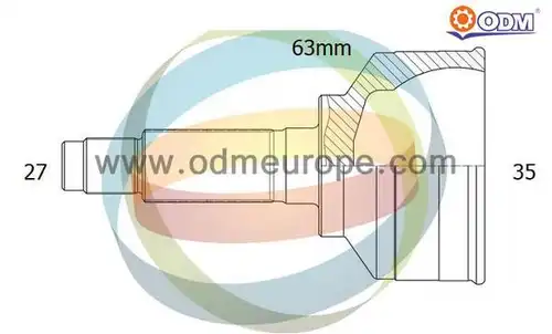 каре комплект, полуоска Multiparts 12-011984