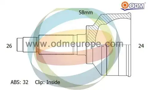 каре комплект, полуоска Multiparts 12-030002