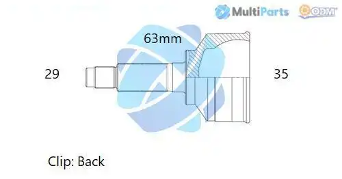 каре комплект, полуоска Multiparts 12-060207