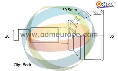 каре комплект, полуоска Multiparts 12-080688