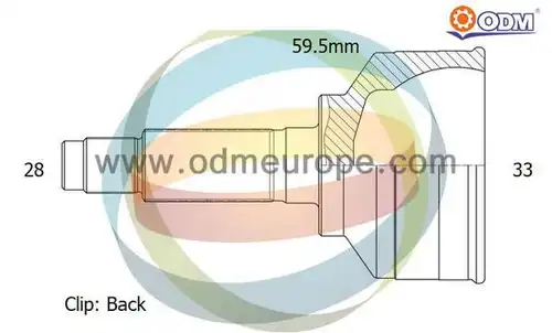 каре комплект, полуоска Multiparts 12-080694