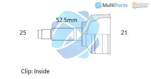 каре комплект, полуоска Multiparts 12-120678