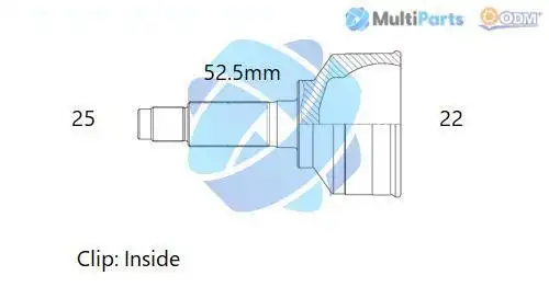 каре комплект, полуоска Multiparts 12-120679