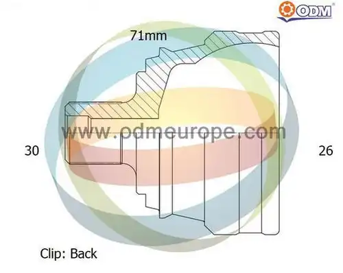 каре комплект, полуоска Multiparts 12-141476