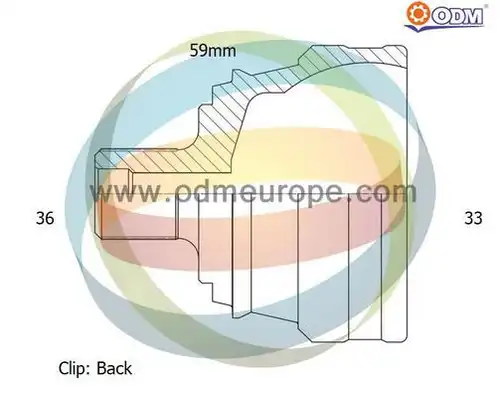 каре комплект, полуоска Multiparts 12-211991