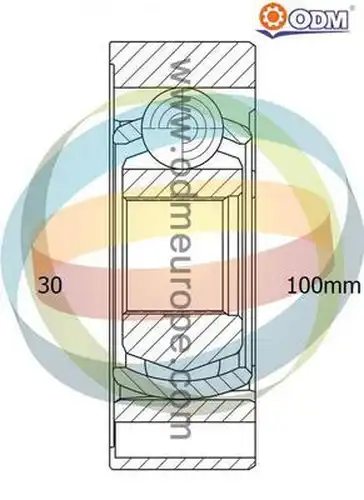 шарнирно съединение, карданен вал Multiparts 12-226006