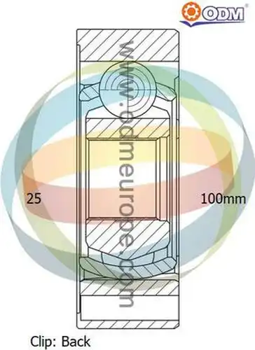 каре комплект, полуоска Multiparts 12-231634