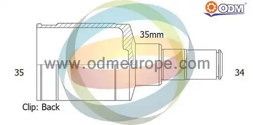 каре комплект, полуоска Multiparts 14-236093