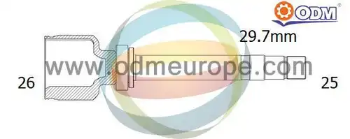 каре комплект, полуоска Multiparts 14-356080