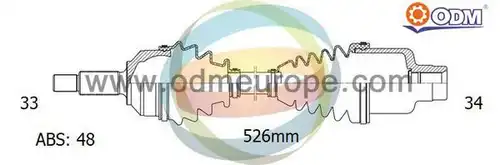 полуоска Multiparts 18-001121