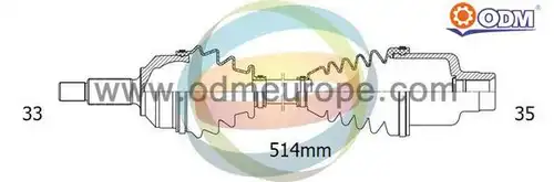 полуоска Multiparts 18-001130