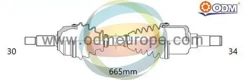 полуоска Multiparts 18-001640