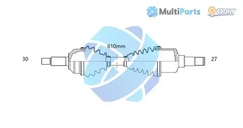 полуоска Multiparts 18-001660