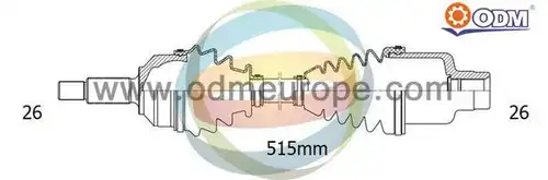 полуоска Multiparts 18-011670